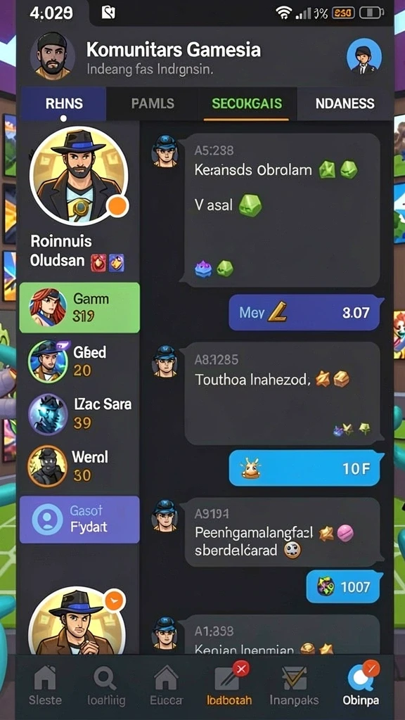glowin88 - Fitur sosial yang memungkinkan pemain terhubung.