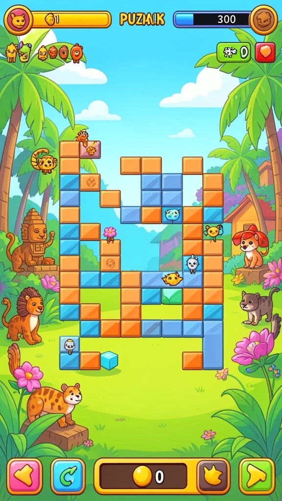 hiwin - Screenshot menunjukkan level penuh warna dan tantangan.